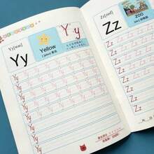 Caderno de prática de caligrafia em inglês (1 unidade) para aprender o alfabeto inglês, ideal para copiar caligrafia em fontes inglesas, material escolar, volta às aulas, um pequeno presente perfeito para o Natal. - Multicolorido - Ver 9