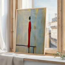 1 pièce Affiche sur canevas, belle fille en robe rouge, œuvre d'art peinte à la main, art mural sur canevas, cadeau idéal, décoration murale pour chambre, bureau, salon, café, bar, décoration de maison et de dortoir, sans cadre, convient pour la décoration d'intérieur, la décoration de chambre, la décoration de salon, la décoration de salle de bain, la décoration murale, avec option de cadre