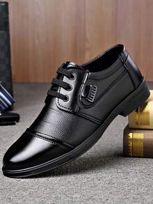 男士系带休闲皮鞋，适合商务、婚礼