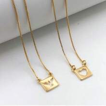 Women's Necklace With Sacred Spiritual Handle And Heart Plated In 18k Gold - Gold - View 7