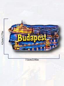 Naklejka magnetyczna 3D z żywicy na lodówkę, europejski zabytek, pamiątka z podróży, wystrój domu - Wielokolorowe - Zobacz 12