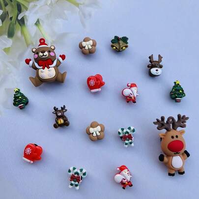 15 sztuk świątecznych zawieszek do butów w kształcie baniek mydlanych, odpinane, kreatywne, uliczne ozdoby do butów DIY, odpowiednie do drewnianych butów, sandałów, obuwia ogrodowego, ozdób na palce, ozdób na sznurowadła, prezentów świątecznych i upominków na przyjęcia