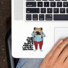 1pc/3pcs Frog Photographer Vinyl Sticker - Waterproof & Durable, Suitable For Car, Laptop, Phone, Fridge, Toolbox, Luggage - Funny Bilingual Design With Camera Gear Pattern - Multicolor - View 6