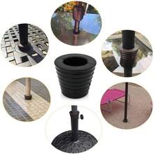 - Paraguas de patio con forma de cua para patio con agujero de mesa de 2 a 2.5 pulgadas negro - inicial - Ver 7