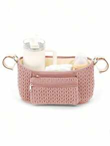 1pc Baby Stroller Organizer Bag, Diaper Storage Bag With Adjustable Shoulder Strap, Multi-Color Available, For Baby Stroller