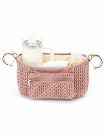 1 件婴儿推车收纳袋，尿布收纳袋，带可调节肩带，多色可选，适用于婴儿推车