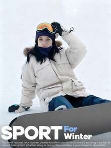 مجموعة قبعة وشاك أذن شتوية مريحة 2 قطعة/1 قطعة، قبعة رأس مكفوفة مصنوعة من الصوف مقاومة للرياح، مناسبة للتزلج والدراجات الخارجية والاستخدام اليومي