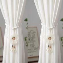 可调节珍珠花朵窗帘绑带，窗帘绳绑带 - 彩色 - 查看 10