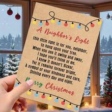 1PC Neighbor Christmas Card - Funny Christmas Card With Envelope, Cute Holiday Card With Love, Merry Christmas Card For Him & Her, Xmas & Christmas Gift Ideas For Men & Women - one-size - View 3