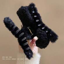 2025 New Korean Plush 3D Cat Claw Clip, Cute Hair Claw For Women, Hair Accessory Elegant Hair Clips Winter Hair Clutch