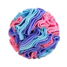 KM-P Pet Sniff Ball | Plush Fabric Sniff Toy | Dog Intelligence Training Stress Relief Toy | Treat Hiding Interactive Toy Ball | Machine Washable Reusable | & Soft, Won't Hurt Teeth | Essential For Dog Scent Training, Stress Relief