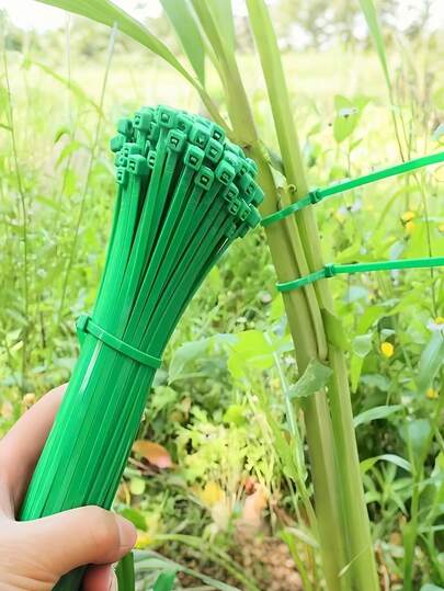 100pcs Reusable Heavy-Duty Outdoor Nylon Zip Ties - Multi-Purpose Garden Plant Zip Ties: Perfect For Securing And Organizing Grapevines, Outdoor Cables, Shrubs, And Durable Packaging Zip Ties For Indoor And Outdoor Gardens