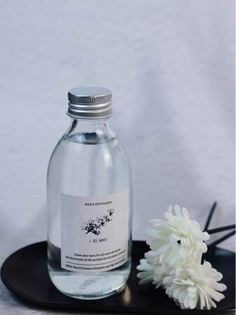 1pc Glass Material Hotel-Grade Flameless Fragrance Oil Rattan, Long-Lasting Aroma - Suitable For Home, Bedroom, Living Room, Bathroom And Various Occasions. Elegant Bedroom Decor, Home Decor, Warm And Romantic. Valentine's Day Deodorizer, Home Air Freshener. High-End Car Fragrance, Long-Lasting Car Fragrance, Car Decor, Flameless Fragrance Oil Diffuser