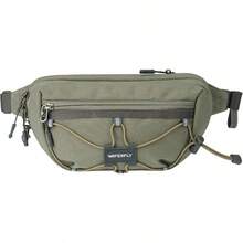 Riñonera Waterfly: Bolsas de cintura con cinturón ajustable, bolsa cruzada de pecho con bloqueo RFID antirrobo para mujeres y hombres, viajes, correr, caminar, senderismo, uso diario, negra - Gris claro verde - Ver 13