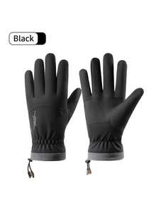 1 Par de Luvas de Inverno - Compatível com Tela de Toque, Forro Térmico Grosso e Quente | Tira de Punho Ajustável | Adequado para Esqui, Ciclismo e Clima Frio