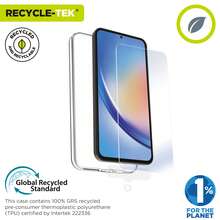 Coque Muvit for Change compatible avec Samsung Galaxy A35 5G + protection d'écran en verre trempé plat - Blanc - Voir 4