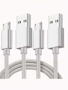 3.3英尺/6.6英尺/9.9英尺高速Micro USB快充线，兼容安卓手机 - 适用于三星Galaxy S7/HTC、安卓手机、Kindle、相机、MP3播放器等，Micro-USB接口，聚酰胺纳米材料 - 彩色 - 查看 35