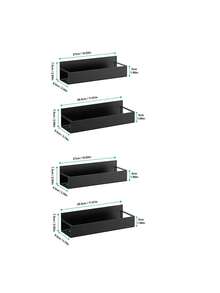 1/2 Peças Prateleira Lateral Magnética, Adequada para Geladeira e Máquina de Lavar - Sem Necessidade de Perfuração, Superfície de Metal Preto Elegante, Organizador de Especiarias Montado na Parede, Ótimo para Itens de Lavanderia, Acessórios de Banheiro, Ferramentas de Banheiro, Acessórios de Banheiro - Multicolorido - Visão 9