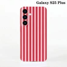 1pc Minimalist Stripe Pattern Perforated Glossy Filmic Case Full Protective Hard Phone Cover, Compatible With IPhone 11/12/13/14/15/16 Pro Max Waterproof Shockproof Anti-Fall Scratch Resistant