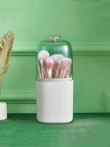 1 pezzo Scatola di stoccaggio per pennelli trucco di lusso, trasparente e anti-polvere, organizer cosmetici, colore casuale, regalo per donna, regalo di Natale, idea regalo per donna
