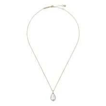 Women's Parmlia Pearl Drop Pendant Necklace Gold One Size - As Pic - View 2