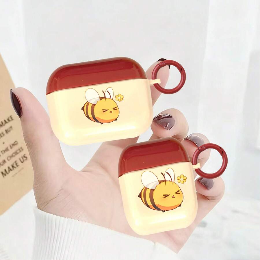 Cute Bee Earphone Case Compatible With AirPods 4th/2nd/3rd Gen, Pro Protective Cover, New Soft Earphone Shell - Multicolor - View 1