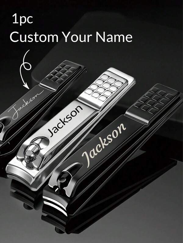 1pc Personalized Nail Clipper With Your Name, Customized Stainless Steel Nail Clipper Set For Men & Women, Gift, 2pcs Matte Stainless Steel Nail Clippers, Mother's Day, Birthday, Children's Day, Father's Day, Graduation, Wedding, Housewarming, Office, School, Home, Bathroom, Bedroom, Valentine's Day, Vintage Craft