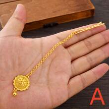 1pc Women's Classic Hollow Jewelry Headchain, Golden Color Jewelry For Party, African Bride Wedding Jewelry Gift, Hair Accessories For Women - Golden - View 11