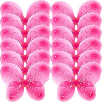 Flahard 12 Pack Girls Fairy Wings Bulk Butterfly Wings Butterfly Angel Costume Wing For Kids Cosplay