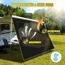 Toldo para Autocaravana, Malla con 90 de proteccin y Tela Oxford Impermeable 600D, retrctil, para caravanas, remolques y autocaravanas sin Cortina, 2, 44x 4, 77 para toldo de 4, 88 - Sin cortina - Ver 5