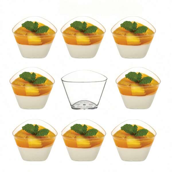 25/50/75 Stück 150ml-5oz Backen Dessert Becher (Bitte bestätigen Sie die Spezifikation und Größe vor dem Kauf), Plastik Party Becher, geeignet für Espresso, Tiramisu Pudding, Backbecher, Gebäck, Dessert, Käsekuchen, Mousse und so weiter, wiederverwendbar, geeignet für Geburtstagsfeiern, Hochzeiten, Halloween, Neujahr, Weihnachtsgeschenke.