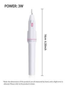 五合一迷你电动美甲抛光套装，包含修剪指甲、打磨指甲、抛光、指甲钻头、电动指甲抛光器、去除角质层，便携式美甲护理工具，美甲用品，适用于人造指甲 - 彩色 - 查看 8