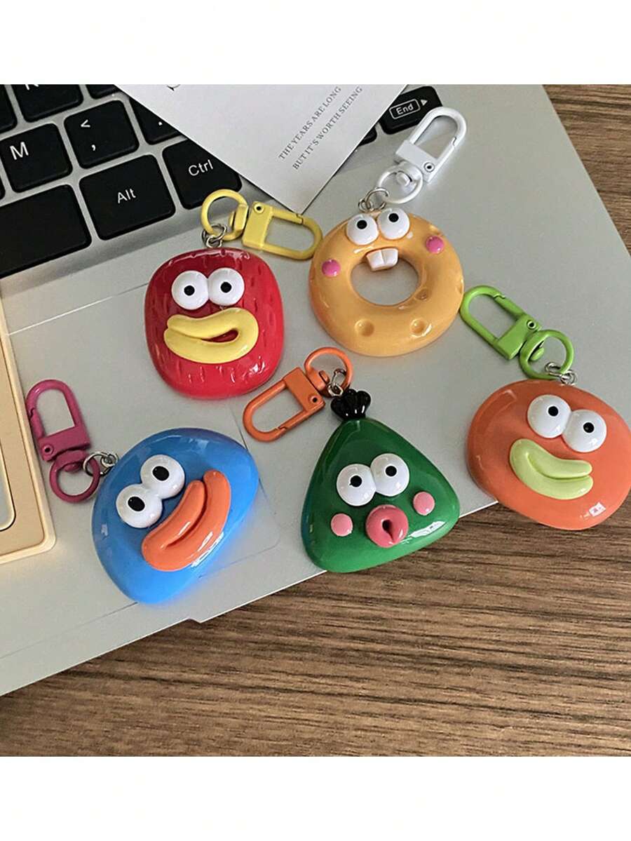 1pc Funny Sausage Big Mouth Keychain Cartoon Backpack Pendant Accessory Quirky Bag Charm Car Accessories For Woman Gifts For Women Gifts For Men
