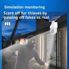 Lampes solaires d'extérieur, éclairage de sécurité extérieur, détecteurs de mouvement intelligents, fausse caméra de surveillance, éclairages d'allée, éclairages de patio, appliques murales, antivol. Étanchéité IP64, fausse caméra, fausse surveillance, sans câblage, fausse tête de surveillance, fausse surveillance, usage domestique.