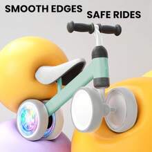 Triciclo para Bebe, Triciclo para Niños, Bicicleta para niños, Bicicleta de Equilibrio,Verde - 1 - Ver 2