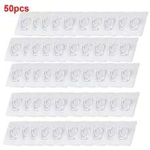 10 件/20 件/30 件透明墙钩衣架自粘式门壁挂钩吸盘重型承重架适用于厨房浴室配件无痕挂钩，防水粘钩适用于厨房浴室，家居配件，实用挂钩，时尚设计，耐用粘合剂 - 圣诞节、万圣节的完美礼物