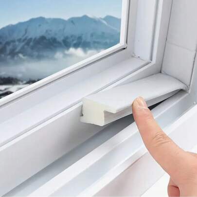 1-Piece Set Of Plastic Steel Window Sealing Strip - Easy To Install, Windproof And Soundproof Window Sealing Strip - Durable, Suitable For Cold Weather Window Pulling Sealing Strip Z-Shaped Wrapped Plastic Steel Door And Window Sealing Strip