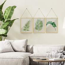 Marco de Fotos de Latón Dorado de 22, 9 x 29 para Pared - Doble Vidrio y Visualización Flotante, Ideal para Flores Presionadas Ilustraciones - Multicolor - Ver 7