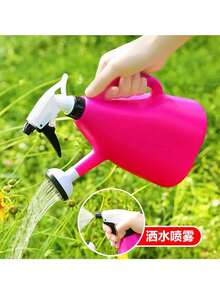 Multifunctional Garden Watering Can With Sprayer - Dual-Purpose, Manual Pressure Sprayer, Efficient Plant Watering, Durable Plastic Material, Random Color, Suitable For Various Plants