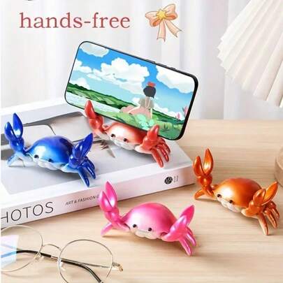 1pc Crab-Shaped Multifunctional Desk Accessory, Waterproof Creative Gift, Decorative Pen Holder, Phone & Glasses Stand, Unique Desktop Organizer, Heavy-Duty Phone Holder, Stable Non-Slip Design, Versatile For Home Storage, Tablet/Phone Stand, Bedside Shelf