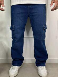 Men Pants - Dark Wash - View 1