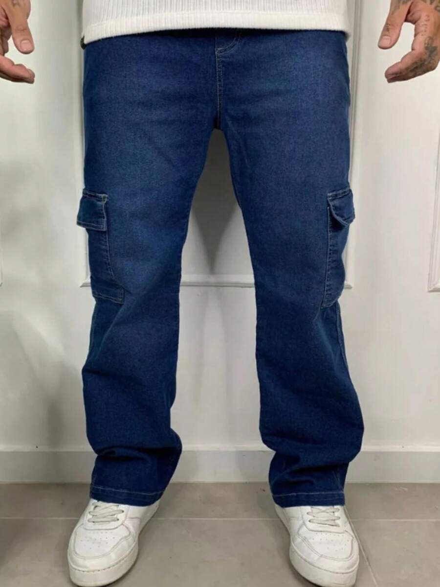 Men Pants - Dark Wash - View 1