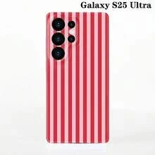 1pc Minimalist Stripe Pattern Perforated Glossy Filmic Case Full Protective Hard Phone Cover, Compatible With IPhone 11/12/13/14/15/16 Pro Max Waterproof Shockproof Anti-Fall Scratch Resistant