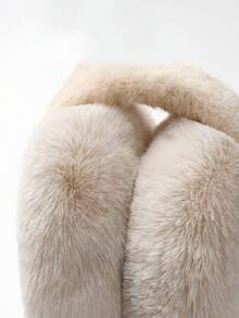 1pc, Plush Ear Cups For Winter Girls To Keep Warm In Winter, Ear Protections, Fashionable Anti-Freezing Ear Warming Covers, Foldable Accessories For Winter