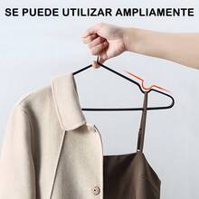 Tendencia20pcs Ganchos Para Ropa Organizador Percha antideslizante Económicos Resistentes Metálico 40cm Ahorran espacioCalidad premium - Multicolor - Ver 4