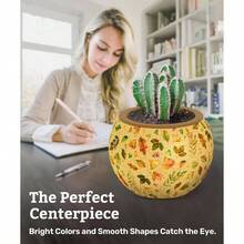 Maceta Decorativa Diseo Clsico. 80 Piezas - Verde elegante - Ver 3