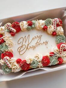 1pc/3pcs/5pcs Christmas Acrylic Cake Topper, Christmas Cake Decoration, Christmas Baking Decoration Supplies, Christmas Party Cake Decoration, DIY Cake Decoration Supplies, Party Decoration Supplies, Baking Supplies, Baking Decoration, Baking Supplies, Cake Supplies, Furniture Kitchen Essentials, Holiday Gifts - Gold - View 2