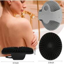 2 Piezas Cepillo Corporal de Silicona para Baño, Estropajo para Cuerpo, Cepillo Baño y Champú Silicona 2 en 1, Silicone Body Scrubber, Cepillo Exfoliante Corporal Ducha Fácil Limpieza y Duradero - 1 - Ver 6
