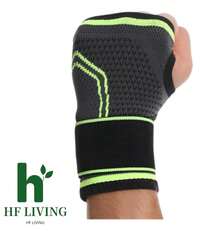 Muñequera Con Correa Ajustable, Soporte Para Muñeca Pulso De Compresión B Con Cinta De Presión Pulsera Deportiva - NEGRO/VERDE - Ver 12