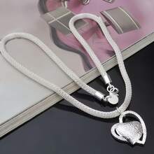 18inch Fashion Heart Pendant, Fourth Of July Necklace, Patriotic Heart Design Necklace, Party Gift, Holiday Gift, Holiday Accessories, Celebration Necklace, Fashion Accessories, High-Quality Pendant, Durable Necklace, Holiday Pendant, Patriotic Women, Fashion Enthusiasts - 2pcs - View 4
